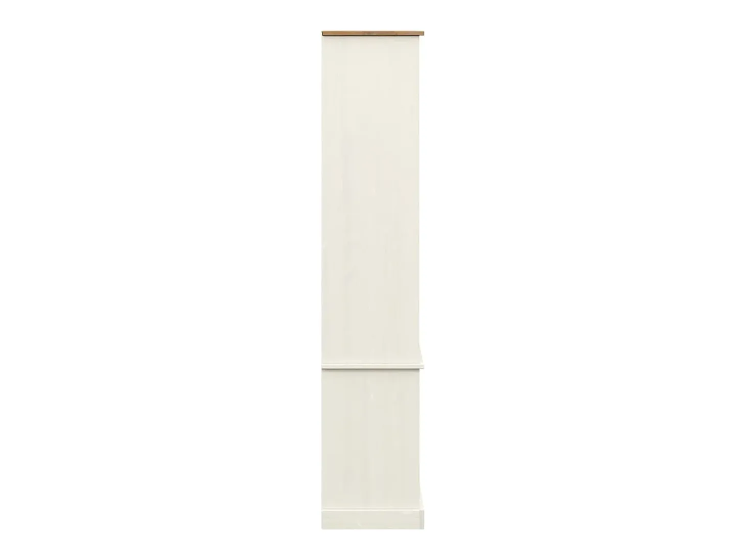 Armario con vitrina VIGO madera maciza pino blanco 85x35x170 cm