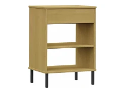Armario consola patas de metal madera maciza pino marrón OSLO