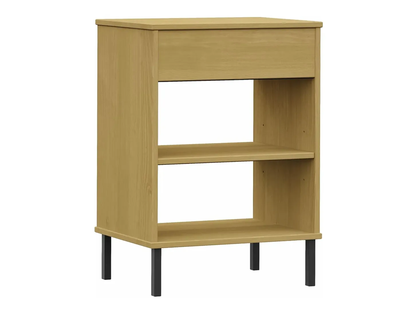 Armario consola patas de metal madera maciza pino marrón OSLO