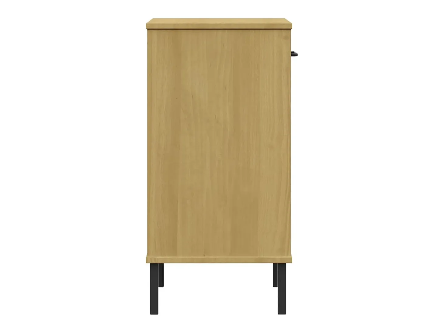 Armario consola patas de metal madera maciza pino marrón OSLO