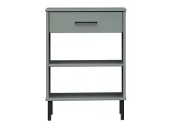 Armario consola patas de metal madera maciza pino gris OSLO ES352314