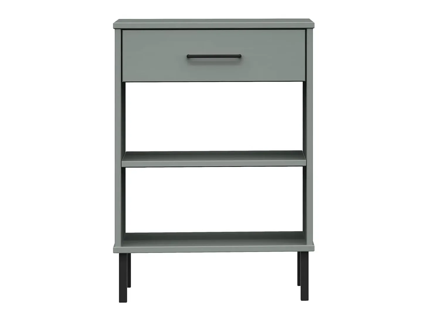 Armario consola patas de metal madera maciza pino gris OSLO ES352314