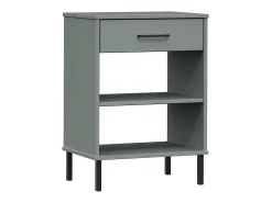 Armario consola patas de metal madera maciza pino gris OSLO ES352314