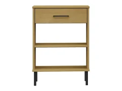 Armario consola patas de metal madera maciza pino marrón OSLO ES126282