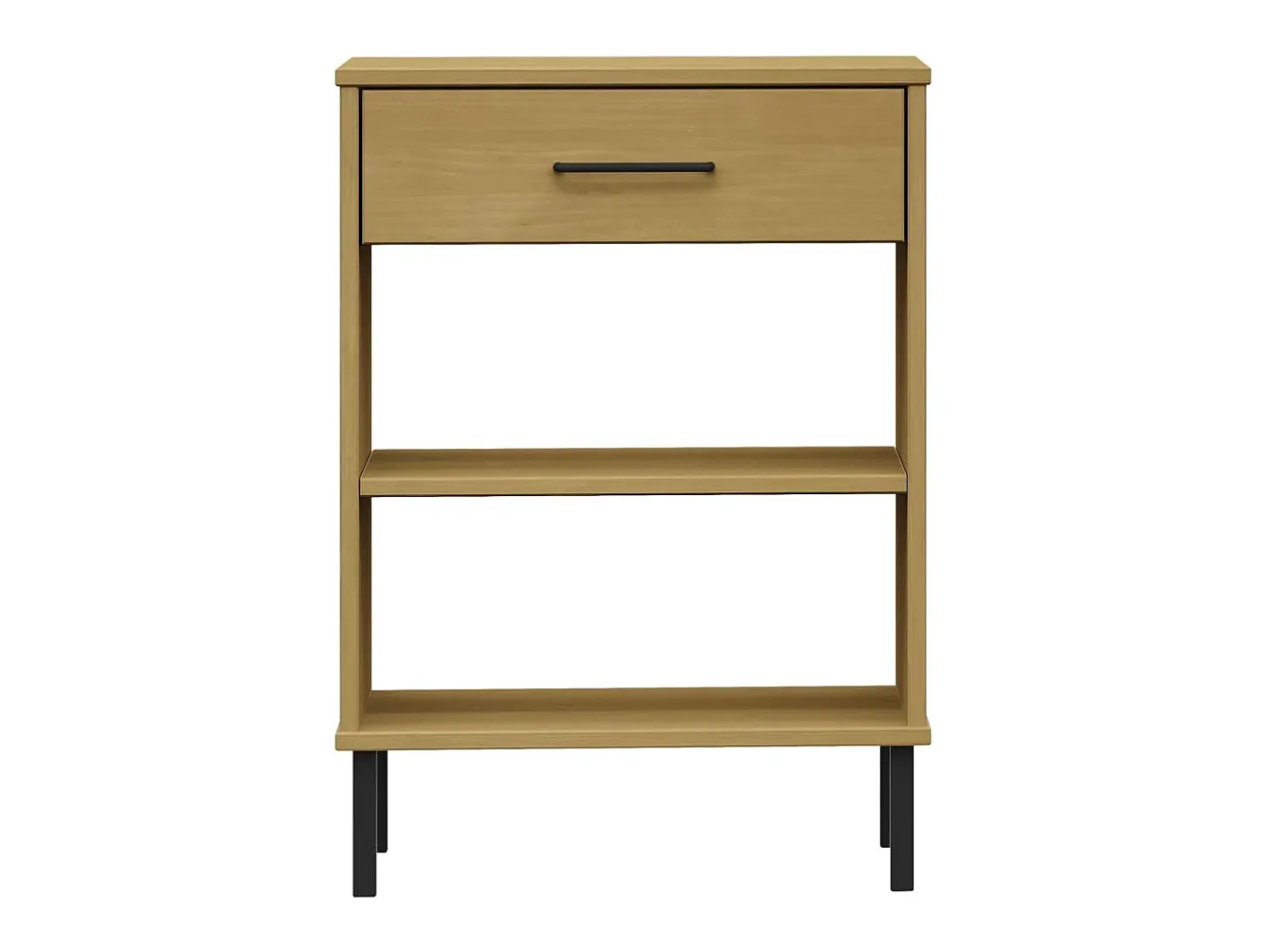 Armario consola patas de metal madera maciza pino marrón OSLO ES126282