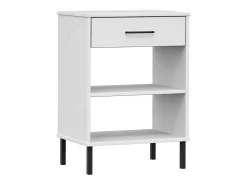 Armario consola patas de metal madera maciza pino blanco OSLO