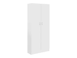 Armario de libros aglomerado blanco 82,5x30,5x185,5 cm