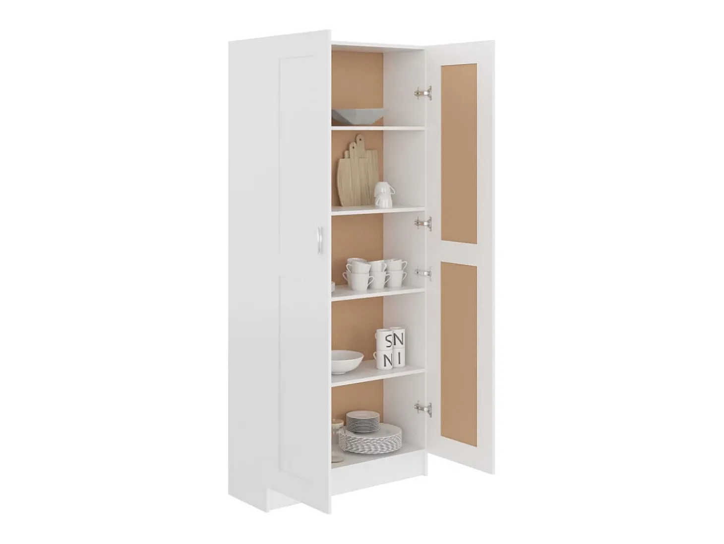 Armario de libros aglomerado blanco 82,5x30,5x185,5 cm
