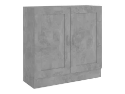 Armario de libros contrachapada gris hormigón 82,5x30,5x80 cm