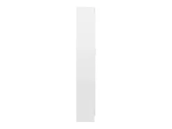 Armario de libros contrachapada blanco brillo 82,5x30,5x185,5cm