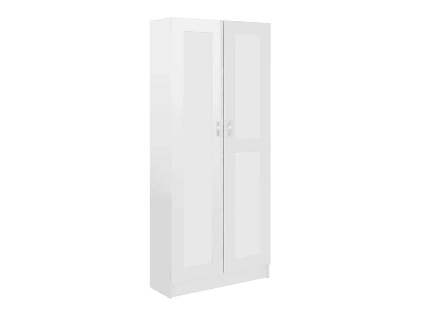 Armario de libros contrachapada blanco brillo 82,5x30,5x185,5cm