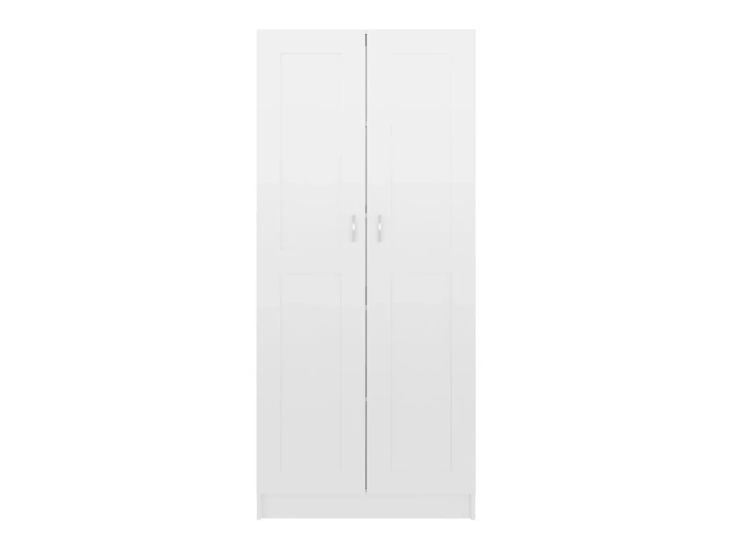 Armario de libros contrachapada blanco brillo 82,5x30,5x185,5cm