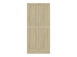 Armario de libros contrachapada color roble 82,5x30,5x185,5 cm