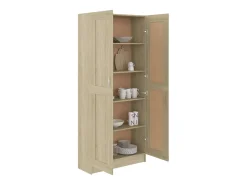 Armario de libros contrachapada color roble 82,5x30,5x185,5 cm