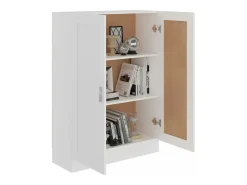 Armario de libros madera contrachapada blanco 82,5x30,5x115 cm