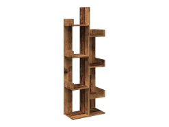 Armario de libros madera contrachapada envejecida 48x25,5x140cm