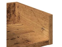 Armario de libros madera contrachapada envejecida 48x25,5x140cm