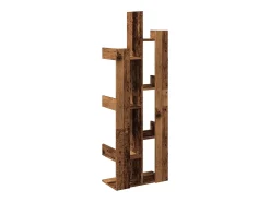 Armario de libros madera contrachapada envejecida 48x25,5x140cm