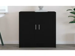 Armario de libros madera contrachapada negro 82,5x30,5x80 cm