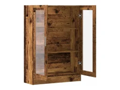 Armario de libros madera ingeniería envejecida 82,5x30,5x115 cm