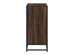Armario de madera de ingeniería roble oscuro 80,5x35x76 cm