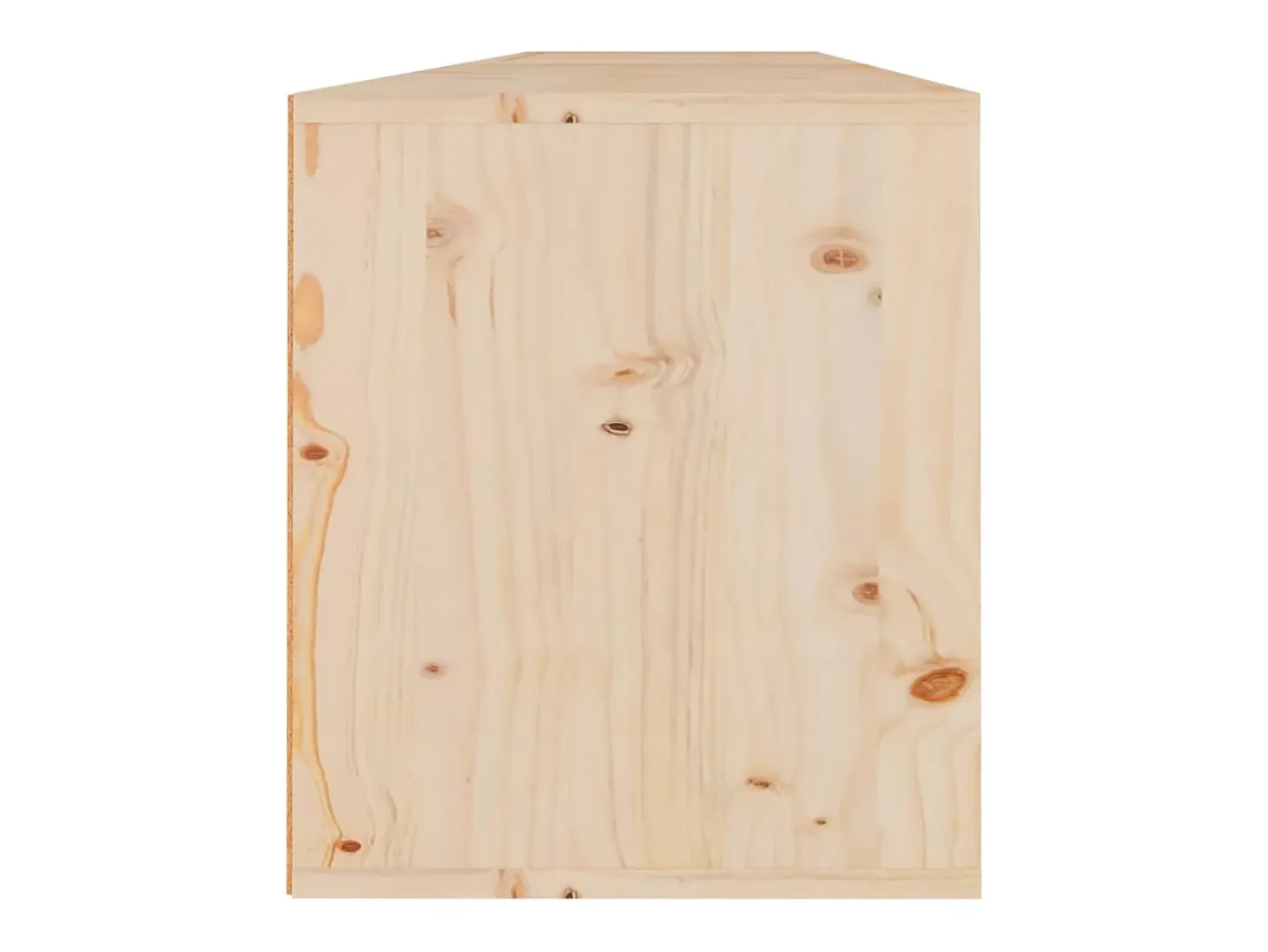 Armario de pared 2 uds madera maciza de pino 80x30x35 cm