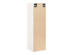 Armario de pared 2 uds madera maciza pino blanco 30x30x100 cm