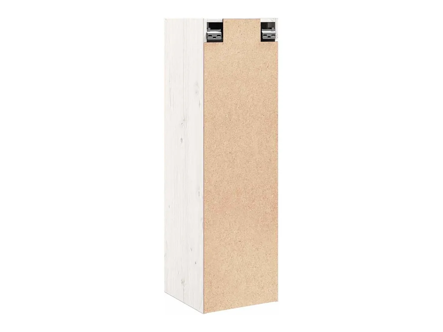 Armario de pared 2 uds madera maciza pino blanco 30x30x100 cm
