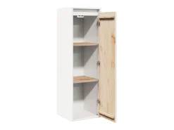 Armario de pared Blanco 30x30x100 cm Madera maciza de pino