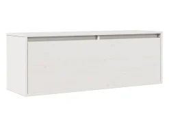 Armario de pared Blanco 100x30x35 cm Madera maciza de pino