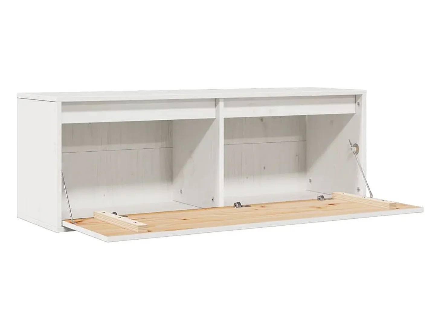 Armario de pared Blanco 100x30x35 cm Madera maciza de pino