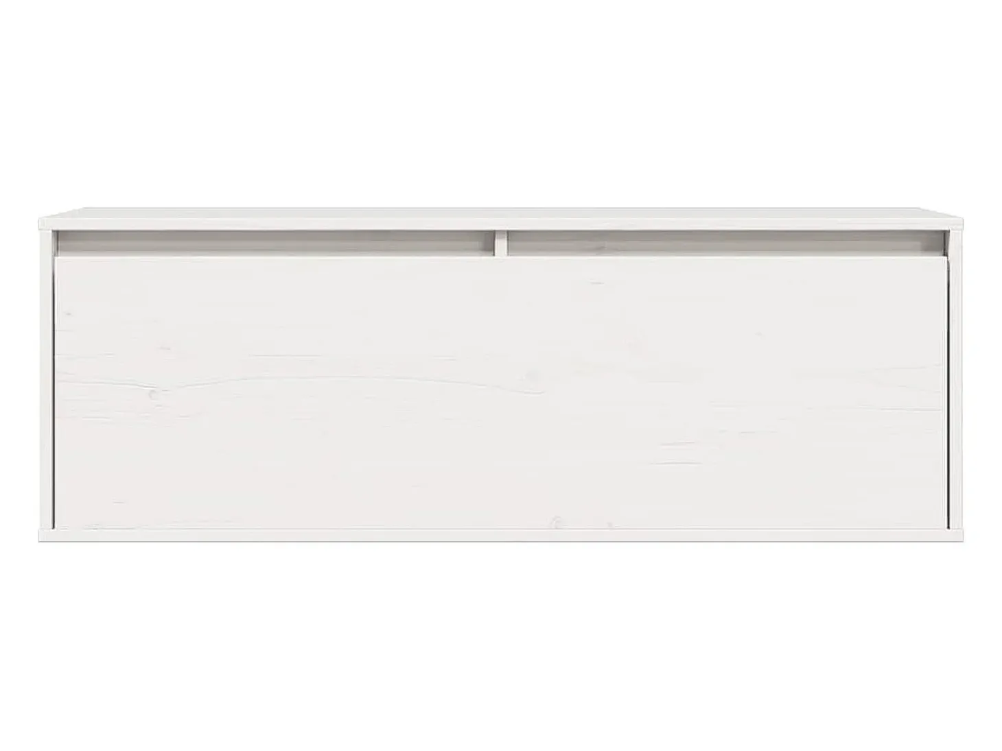Armario de pared Blanco 100x30x35 cm Madera maciza de pino