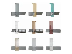 Armario de pared Carlton Set 1, Cuerpo en antracita mate / Panel en aspecto en bronce (208 x 193 x 35 cm)