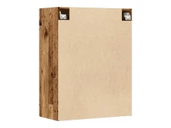 Armario de pared colgante madera envejecida 69,5x34x90 cm