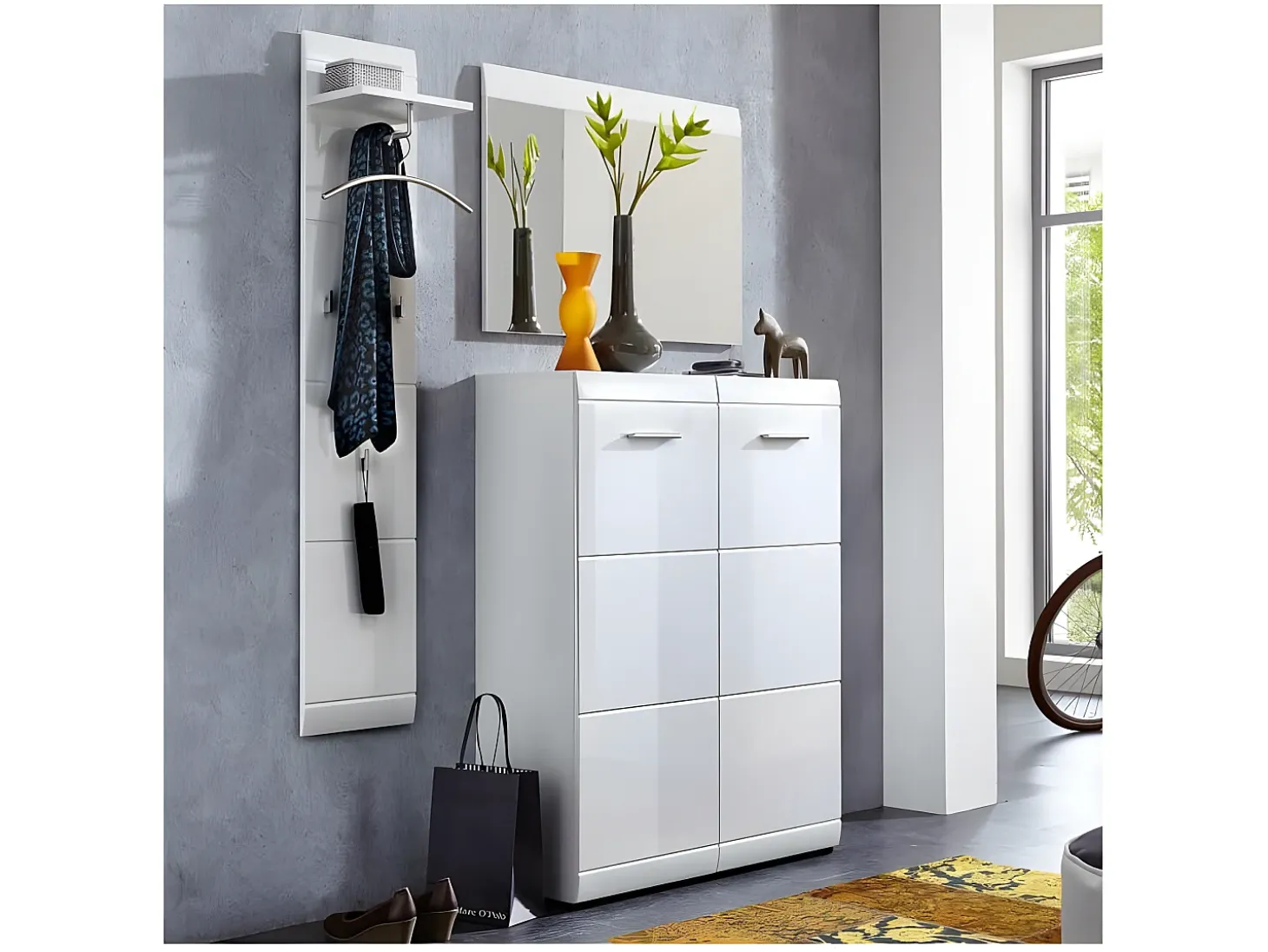 Armario de pared de diseño blanco Alama