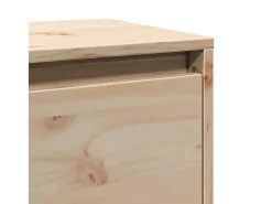Armario de pared de madera maciza de pino 80x30x35 cm