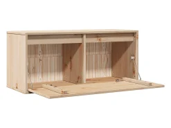 Armario de pared de madera maciza de pino 80x30x35 cm