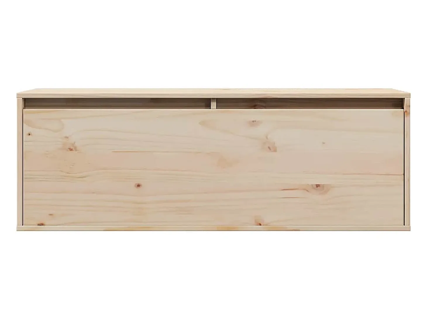 Armario de pared de madera maciza de pino 100x30x35 cm