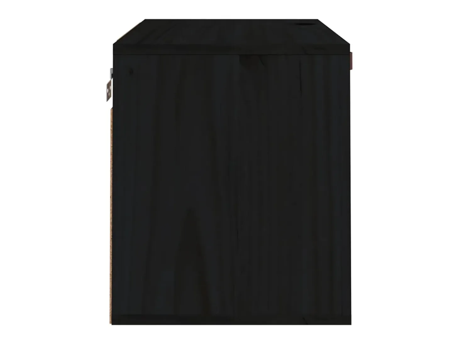 Armario de pared de madera maciza de pino negro 60x30x35 cm