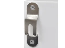 Armario de pared estante expositor vidrio MDF blanco libros/DVD