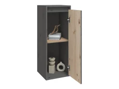 Armario de pared Gris 30x30x80 cm Madera maciza de pino