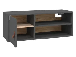 Armario de pared Gris 80x30x30 cm Madera maciza de pino