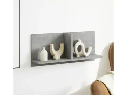 Armario de pared 70x16,5x30 cm gris hormigón madera de ingeniería