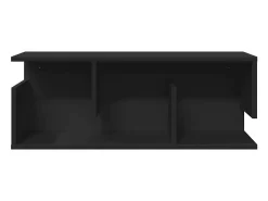 Armario de pared 80x20x30 cm madera de ingeniería negra