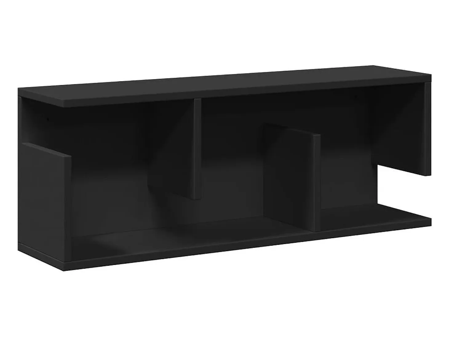 Armario de pared 80x20x30 cm madera de ingeniería negra