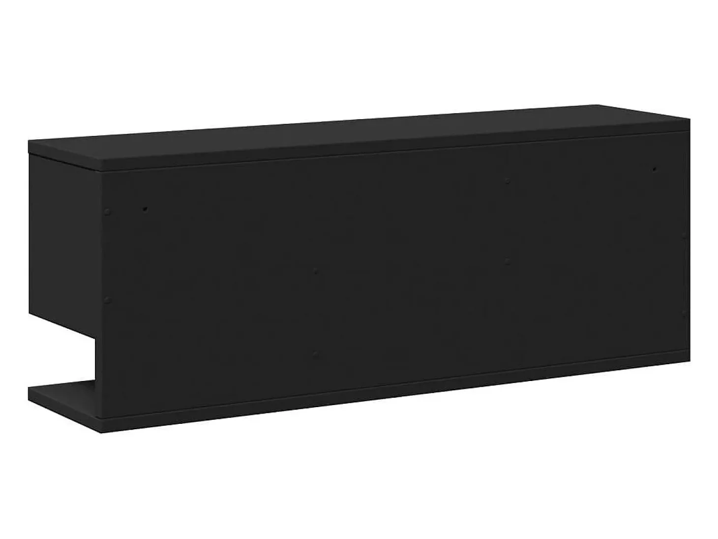 Armario de pared 80x20x30 cm madera de ingeniería negra