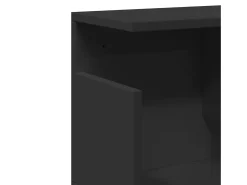 Armario de pared 80x20x30 cm madera de ingeniería negra