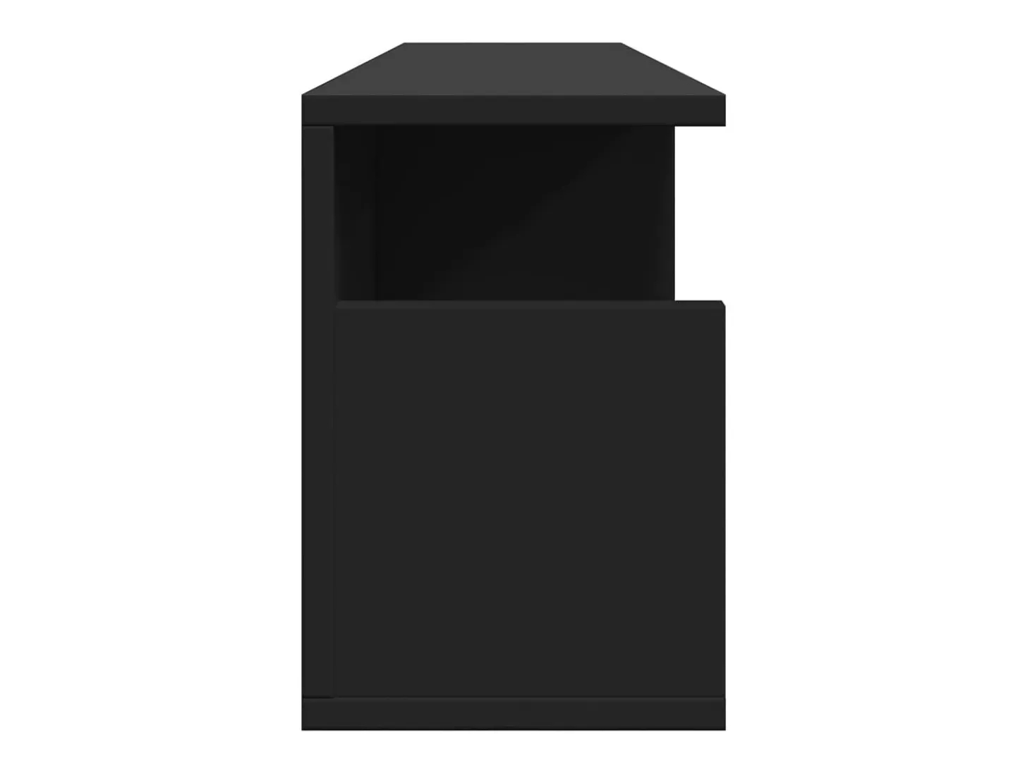 Armario de pared 80x20x30 cm madera de ingeniería negra