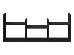 Armario de pared 100x18x40 cm madera de ingeniería negra