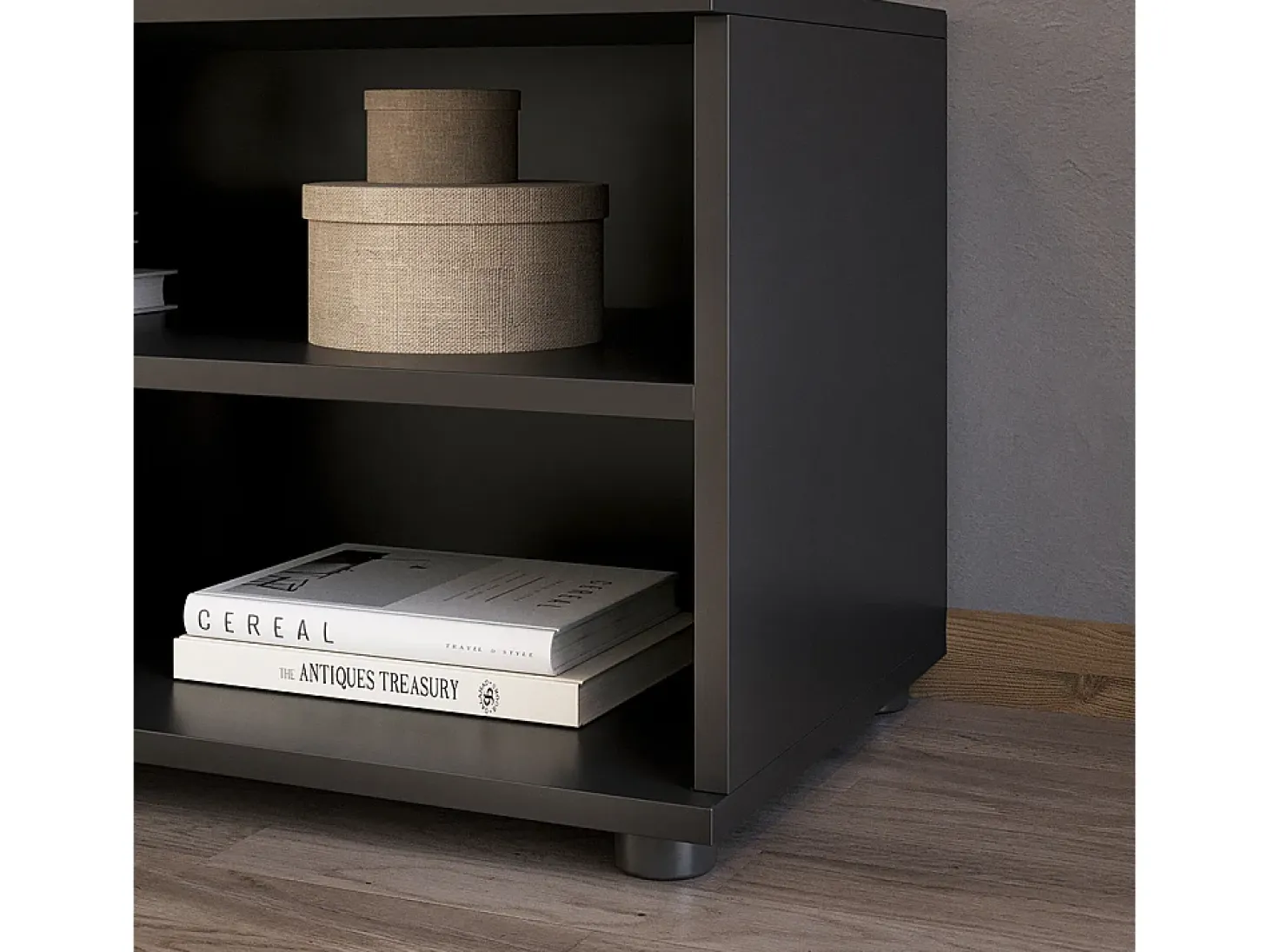 Armario de salón negro 70.8x35.3x38.9 berno